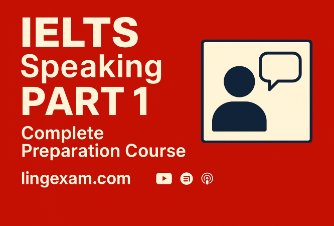 Unlock your full potential in the IELTS Speaking Part 1 with this focused and practical course. You'll learn how to answer common questions with confidence, expand your responses naturally, and use the vocabulary, grammar, and pronunciation techniques that examiners look for. From structured answer strategies to real test simulations and feedback tools, this course gives you everything you need to speak fluently, clearly, and effectively in the first part of the IELTS Speaking test. Perfect for Band 6 to Band 8+ candidates who want results.