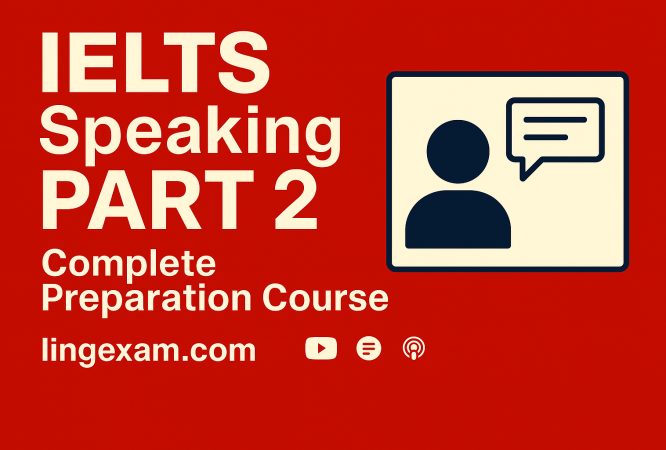 Struggling to speak confidently for two full minutes in IELTS Speaking Part 2? You're not alone. Mastering IELTS Speaking Part 2 – The Long Turn is your complete guide to turning cue cards into compelling, fluent responses. This course walks you through everything—from understanding the format and what examiners expect, to building topic-specific vocabulary and structuring your ideas using powerful frameworks like PPF (Past-Present-Future). You'll learn how to think fast during the 1-minute prep time, reduce hesitation, use idiomatic language naturally, and deliver high-scoring answers with clarity and confidence. With expert strategies, model answers, pronunciation drills, and full mock test simulations, this course gives you the tools and practice you need to achieve Band 7 or higher in the speaking test.
