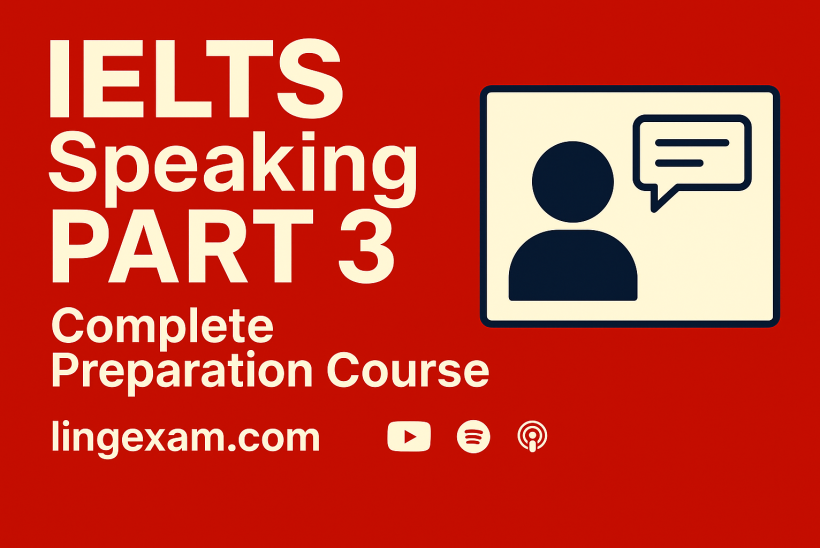 Mastering IELTS Speaking Part 3 Unlock your full speaking potential with “Mastering IELTS Speaking Part 3”—a targeted training program designed to help you confidently tackle the most demanding section of the IELTS Speaking test. This course guides you through the exact strategies examiners look for, including how to develop complex answers, use advanced grammar and vocabulary, and manage test-day nerves with ease. Whether you're aiming for Band 7, 8, or beyond, this course equips you with the tools to speak clearly, critically, and fluently in high-stakes conversations.