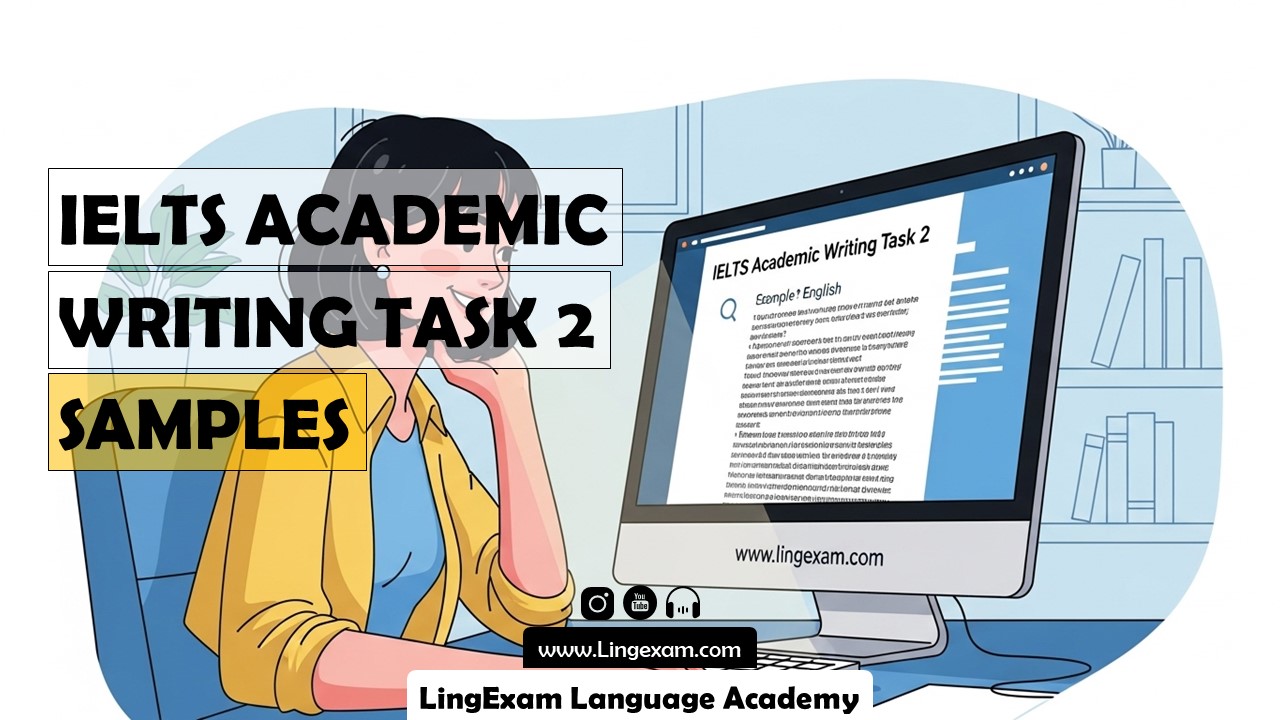 Master IELTS Academic Writing Task 2 (Agree/Disagree) with a step-by-step tutorial, model answer, 20 key terms, MCQ quizzes, built-in timer and word counter. - IELTS Academic Task 2: Agree/Disagree — Tutorial & Practice - LingExam Language Academy - Lingexam.com