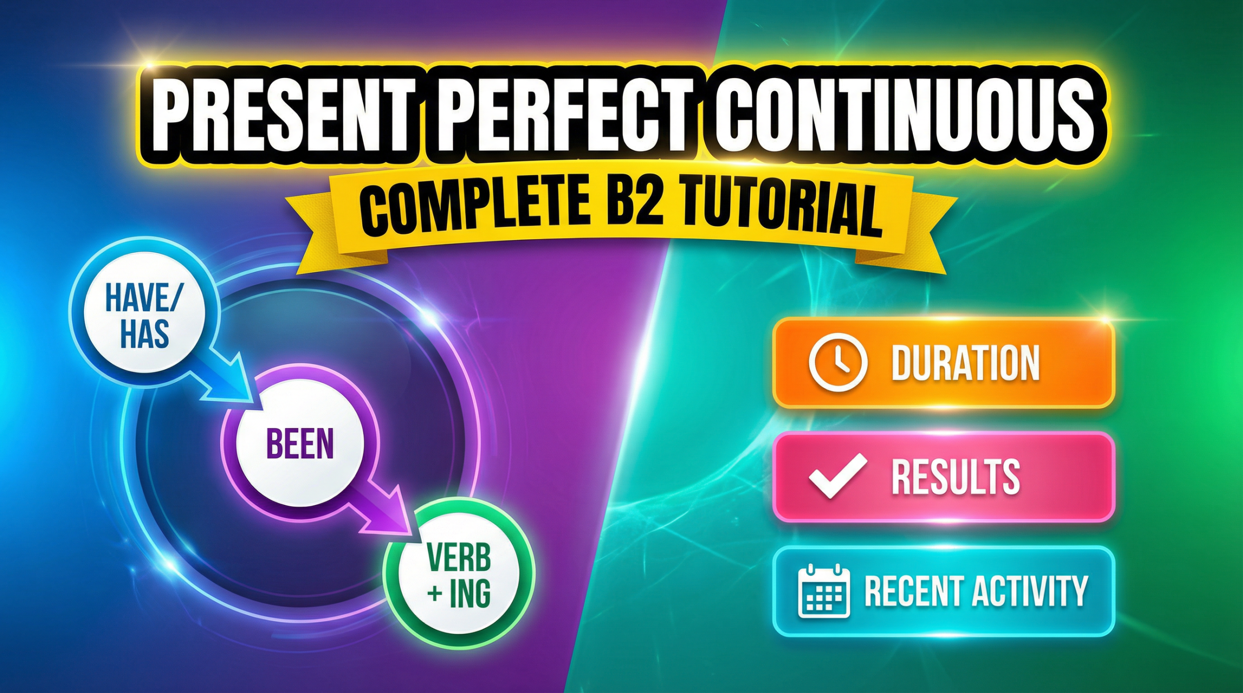 Complete guide to Present Perfect Continuous for B2 learners. Understand when to use it vs Present Perfect Simple, avoid common errors, and practice with exercises. - LingExam Language Academy - Lingexam.com