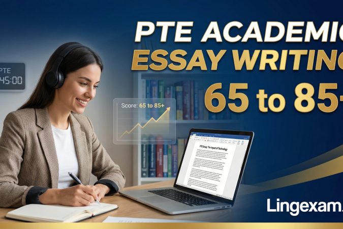 A complete step-by-step course to improve PTE Academic essay writing from 65 to 85+ through structure, grammar, vocabulary, timed practice, and Business English communication transfer. - LingExam English Language Academy